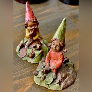 Vintage Tom Clark Collectible Gnomes - Eddie & Lilibet